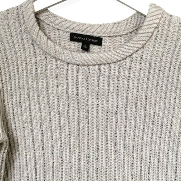 Banana Republic beaded crew neck sweater, size S, cotton blend - Picture 4 of 7
